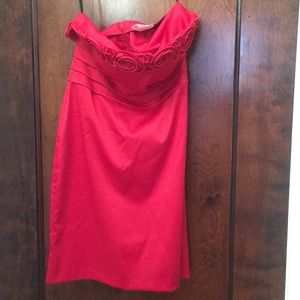 Strapless red party dress size junior medium